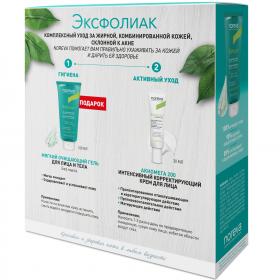 Noreva Набор Эксфолиак акномега 200, 30 мл  очищающий гель, 100 мл. фото