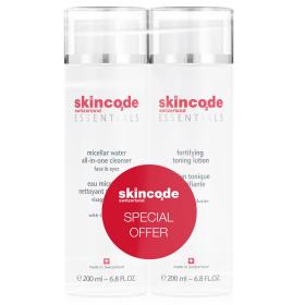 Skincode Набор мицеллярная вода 200 мл  укрепляющий тонизирующий лосьон 200 мл. фото