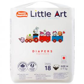 Little Art Детские подгузники Малышарики размер M 6-9 кг, 18 шт. фото