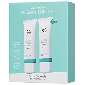 Dr. Ceuracle Набор Vegan Sun Set солнцезащитный веганский крем с центеллой Sun SPF 50 PA, 2 х 50 мл. фото