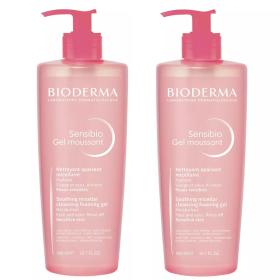 Bioderma Очищающий мицеллярный гель для чувствительной кожи, 2 х 500 мл. фото