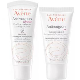 Avene Набор Antirougeurs увлажняющая эмульсия SPF30 40 мл  маска 50 мл. фото