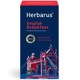 Herbarus Купаж черного чая English Breakfast, 24 пакетика х 2 г. фото