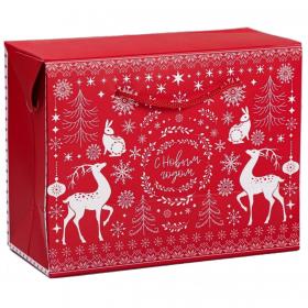 Подарочная упаковка Пакет-коробка Волшебство праздника, 23 x 18 x 11 см. фото