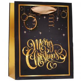 Подарочная упаковка Пакет ламинированный Merry Christmas, 11,5 х 14,5 х 6 см. фото