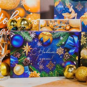 Подарочная упаковка Коробка подарочная Новогодние игрушки, 28 x 18,5 x 11,5 см. фото
