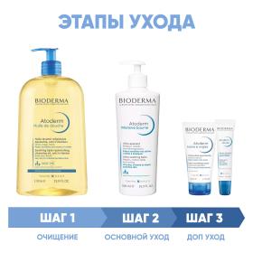 Bioderma Программа Atoderm комплексный уход масло для душа 1 л  бальзам 500 мл  крем для рук 50 мл  бальзам для губ 15 мл. фото