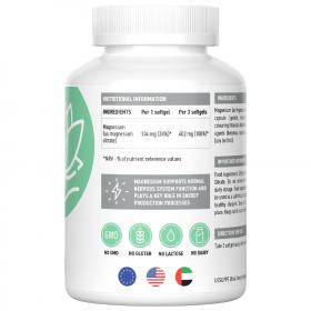 Ultrasupps Магния цитрат Magnesium Citrate, 90 мягких капсул. фото