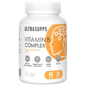 Ultrasupps Комплекс витаминов группы В, 60 мягких капсул. фото