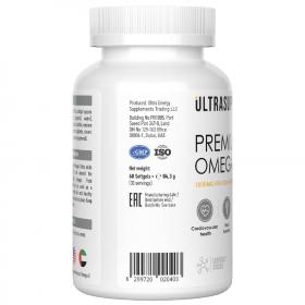 Ultrasupps Комплекс Премиум омега-3, 60 мягких капсул. фото