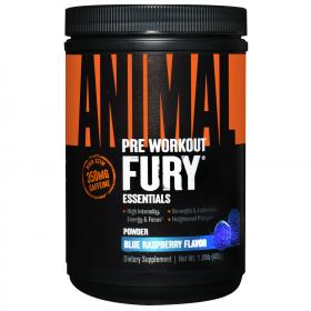 Animal Предтренировочный комплекс со вкусом голубой малины Universal Nutrition Pre Workout Fury Powder, 495 г. фото