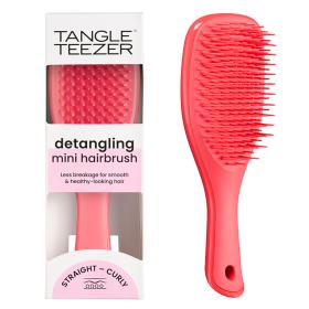 Tangle Teezer Расческа для прямых и волнистых волос Mini Pink Punch. фото