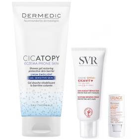 Beauty сеты Набор для самой требовательной кожи крем SPF 50 40 мл  стик SPF50 8 г  гель для душа 200 мл. фото