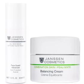 Janssen Cosmetics Набор Легкая солнцезащита основа SPF30 30 мл  балансирующий крем 50 мл. фото