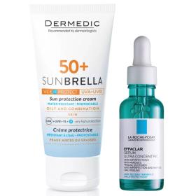 Beauty сеты Набор для жирной кожи солнцезащитный крем SPF50 50 мл  сыворотка 30 мл. фото