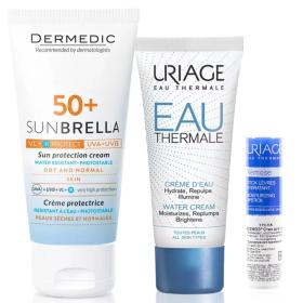 Beauty сеты Набор Солнцезащита и увлажнение крем SPF50 50 г  стик для губ  увлажняющий крем 40 мл. фото