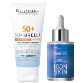 Beauty сеты Набор Защита и увлажнение солнцезащитный крем SPF50 50 г  увлажняющая сыворотка 30 мл. фото