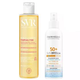 Beauty сеты Набор для всей семьи солнцезащитное молочко SPF50 150 мл  мицеллярное масло 200 мл. фото