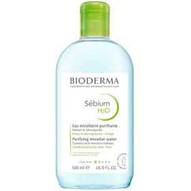 Bioderma Мицеллярная вода Н2О для жирной, комбинированной и проблемной кожи, 500 мл. фото