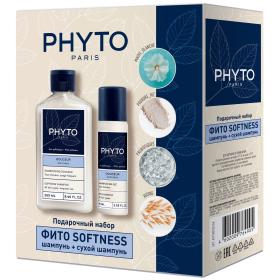 Phyto Набор для волос Фито Softness шампунь 250 мл  сухой шампунь 75 мл. фото
