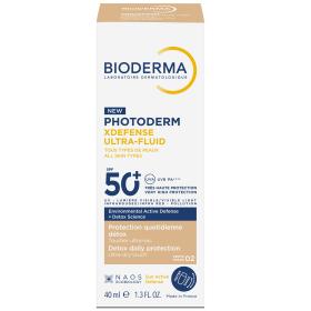 Bioderma Солнцезащитный флюид для всех типов кожи Xdefense SPF50 светлый оттенок, 40 мл. фото