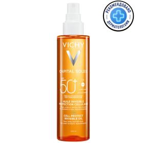 Vichy Солнцезащитное увлажняющее масло Cell Protect SPF 50, 200 мл. фото