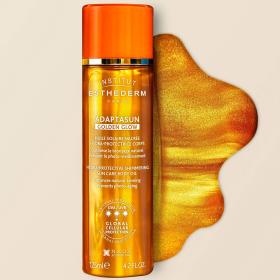 Institut Esthederm Солнцезащитное масло с шиммером Adaptasun Golden Glow, 125 мл. фото