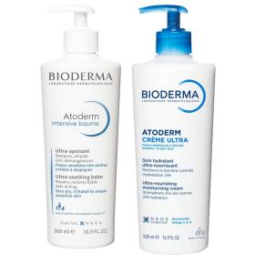 Bioderma Набор для лица и тела бальзам интенсив 500 мл  крем Ультра 500 мл. фото