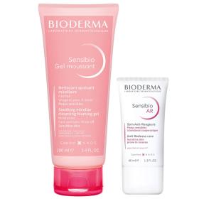 Bioderma Набор для лица очищающий гель 100 мл  крем 40 мл. фото