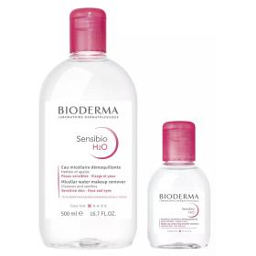 Bioderma Набор для лица мицеллярная вода 100 мл  мицеллярная вода 500 мл. фото