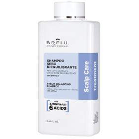 Brelil Professional Себонормализующий шампунь для жирной кожи головы и ослабленных волос Scalp Care, 250 мл. фото