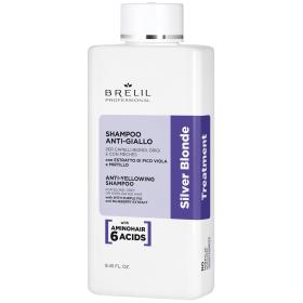 Brelil Professional Антижелтый шампунь для светлых, мелированных и седых волос Silver Blonde, 250 мл. фото