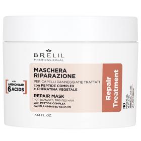 Brelil Professional Восстанавливающая маска для поврежденных волос Repair Treatment, 220 мл. фото