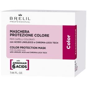 Brelil Professional Маска для защиты цвета окрашенных волос Color Treatment,  220 мл.. фото
