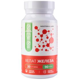 Nooteria Labs Железо хелат Pro, 90 капсул х 20 мг. фото