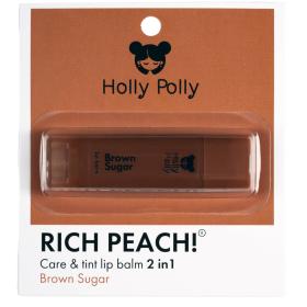 Holly Polly Оттеночный бальзам для губ Rich Peach Brown Sugar коричнево-персиковый, 4,9 г. фото