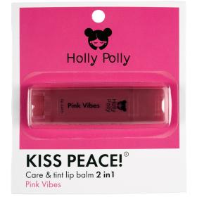 Holly Polly Оттеночный бальзам для губ Kiss Peace Pink Vibes розово-малиновый, 4,9 г. фото
