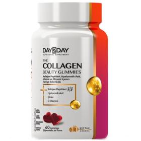 Day2Day Комплекс Collagen Beauty Gummies 1000 мг со вкусом персика, 60 жевательных конфет. фото