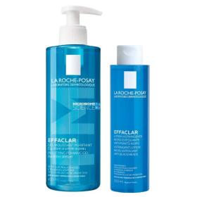 La Roche-Posay Набор очищающий гель 400 мл  лосьон сужающий поры 200 мл. фото