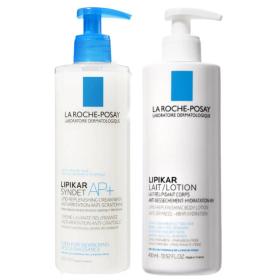 La Roche-Posay Набор для лица и тела очищающий крем-гель 400 мл  молочко 400 мл. фото