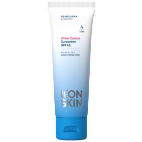 Icon Skin Солнцезащитный крем для комбинированной и жирной проблемной кожи Shine Control SPF45, 50 мл. фото
