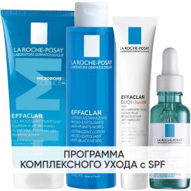 La Roche-Posay Программа ухода Effaclar гель 200 мл  лосьон 200 мл  крем-гель SPF30 40 мл  сыворотка 30 мл. фото