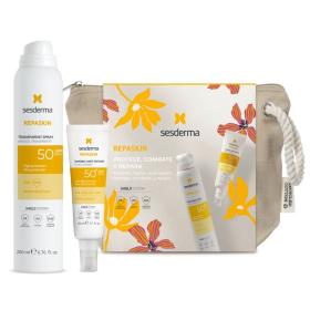 Sesderma Набор солнцезащитный средств в косметичке спрей для тела SPF50 200 мл  средство для лица SPF50 50 мл. фото