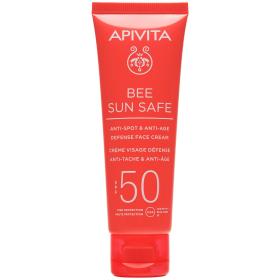 Apivita Солнцезащитный крем для лица против старения и пигментации SPF50 с морскими водорослями и прополисом, 50 мл. фото