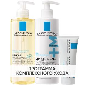 La Roche-Posay Программа Lipikar комплексный уход масло для ванны и душа 400 мл  бальзам 400 мл  восстанавливающий бальзам 100 мл. фото