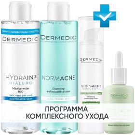 Dermedic Программа Normacne комплексный уход мицеллярная вода 200 мл  тоник 200 мл  крем 40 мл  сыворотка 30 мл. фото