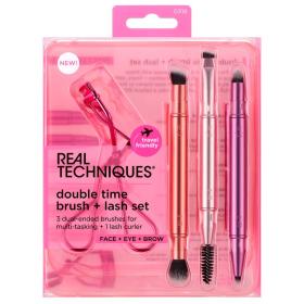 Real Techniques Набор двусторонних кистей для макияжа Double Time Retractable Brush Set. фото