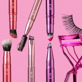 Real Techniques Набор двусторонних кистей для макияжа Double Time Retractable Brush Set. фото