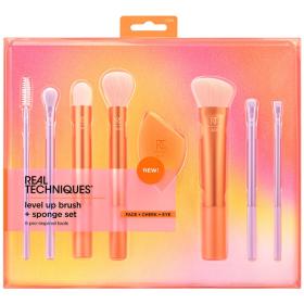 Real Techniques Набор кистей и спонж для макияжа Level Up Brush  Sponge Set. фото