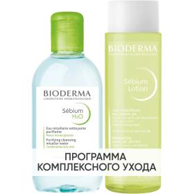 Bioderma Программа Sebium очищение мицеллярная вода 250 мл  лосьон 200 мл. фото